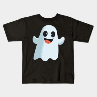 funny cute happy ghost - Halloween costume Kids T-Shirt